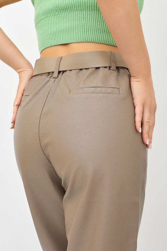 Women's joggers made of eco-leather K article 9171